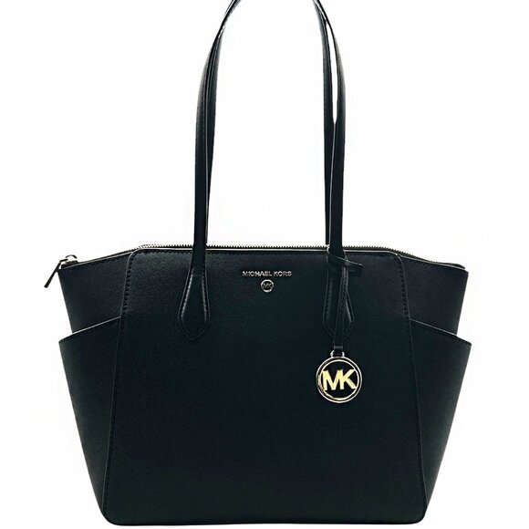 Michael Kors Marilyn Medium Top-Zip Leather Tote Retail $228 Clearance Sale - Picture 1 of 10